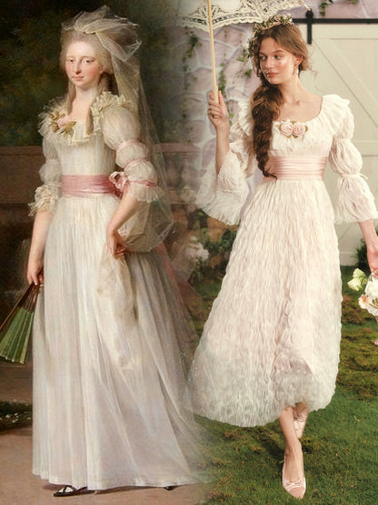 Queen’s Rose Chiffon Long-Sleeve Princess Dress