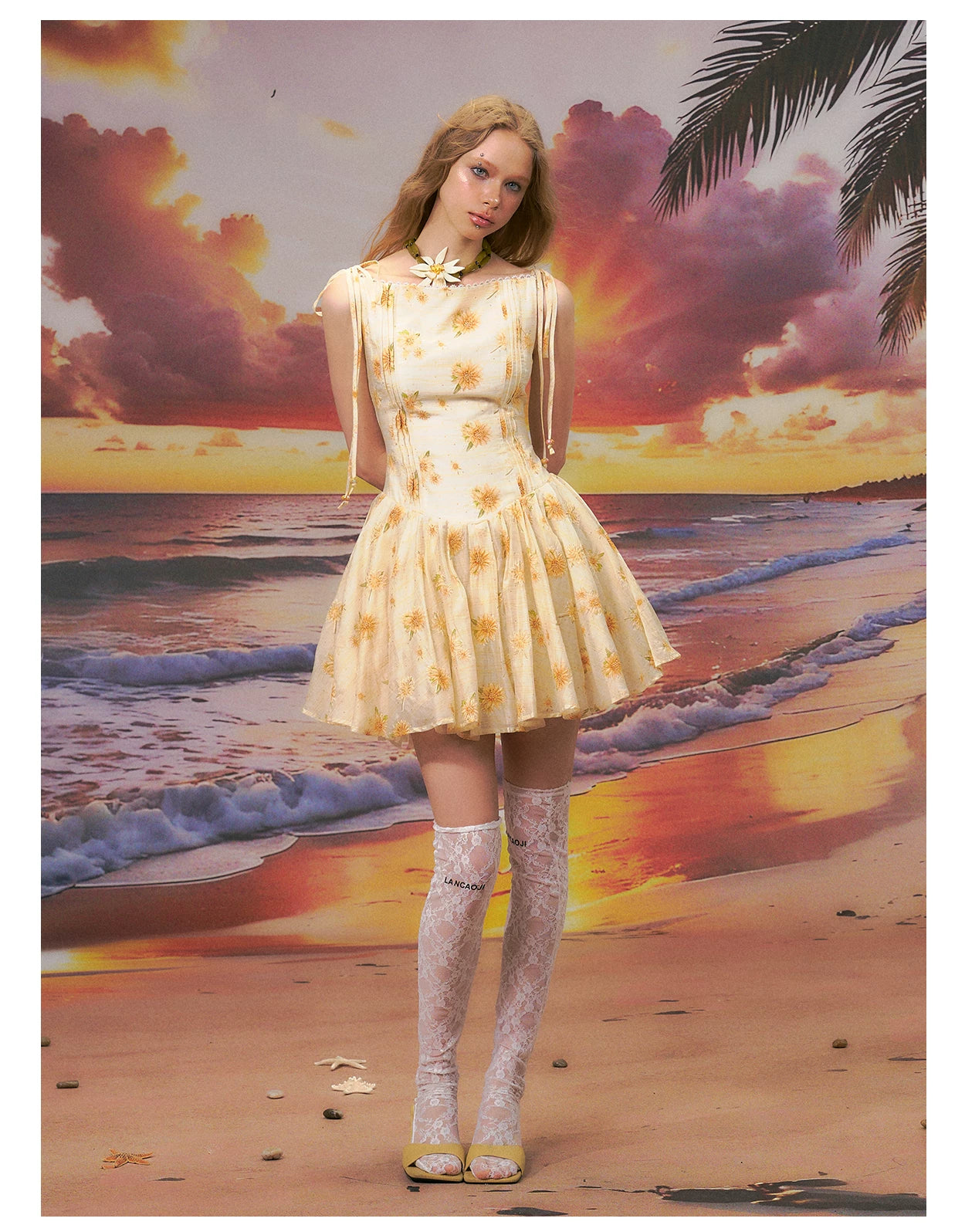 Floral One-Shoulder A-Line Mini Dress