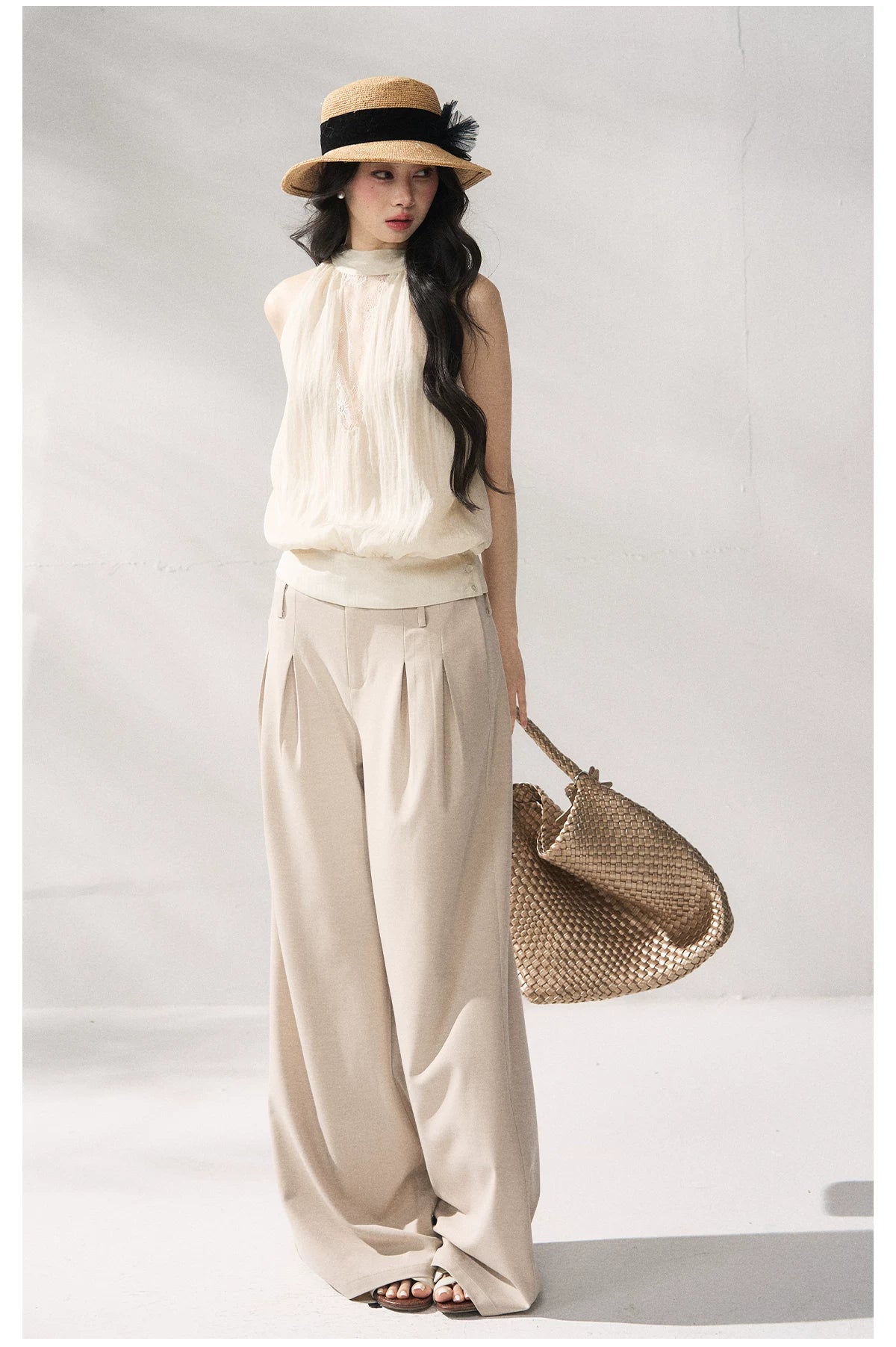 Halter Neck Minimalist Sleeveless Vest