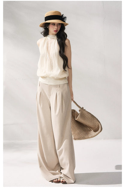 Halter Neck Minimalist Sleeveless Vest