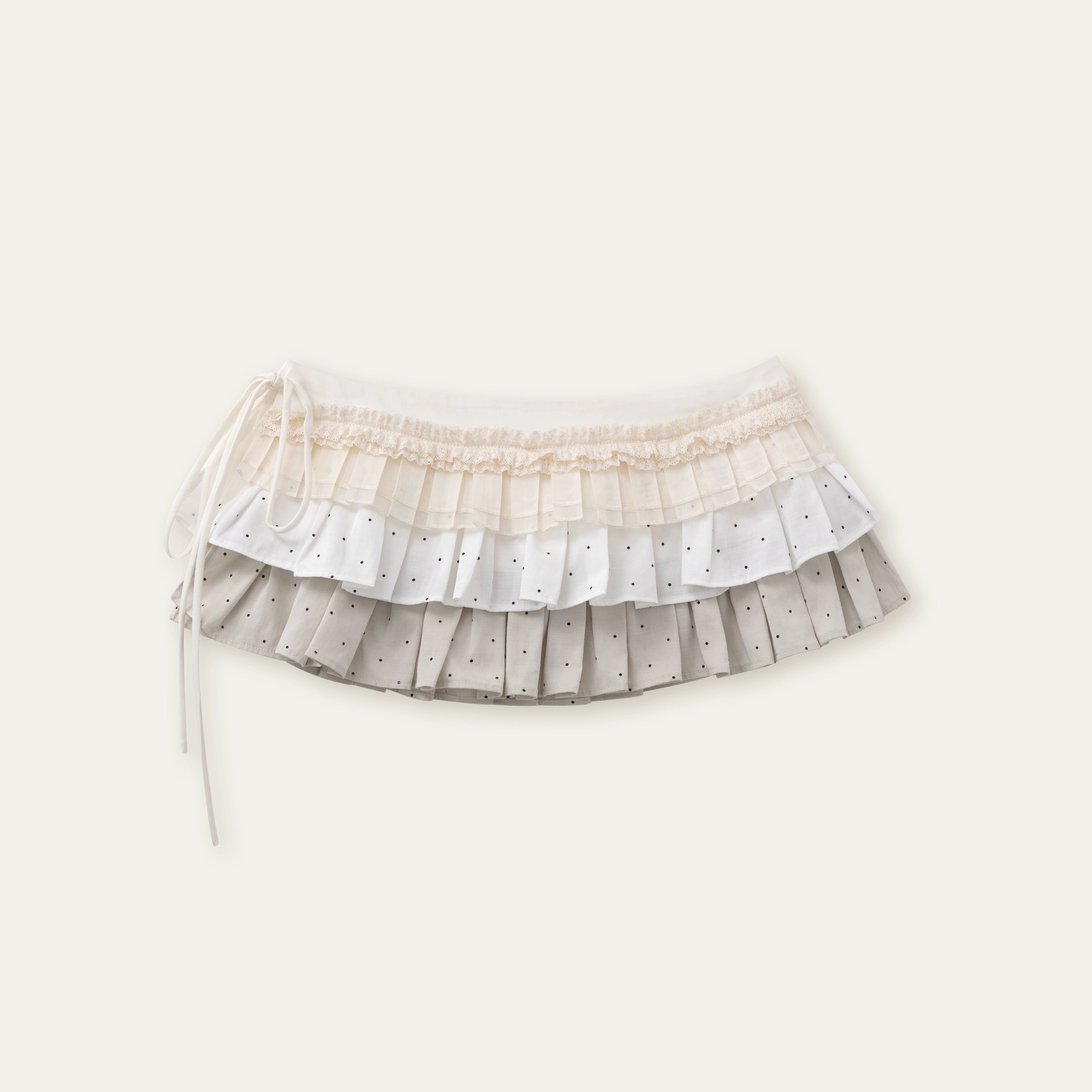 Tiered Polka Dot Layered Skirt - CHINASQUAD
