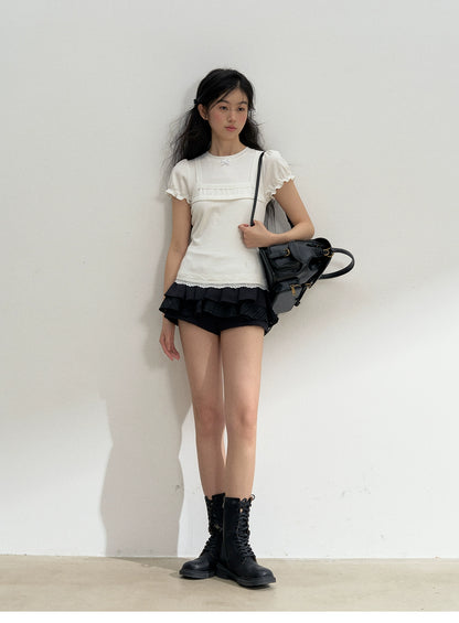 Black and White 3D A-Line Skirt - CHINASQUAD