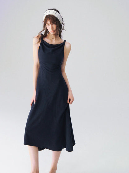 Twisted Strap Knit Midi Dress