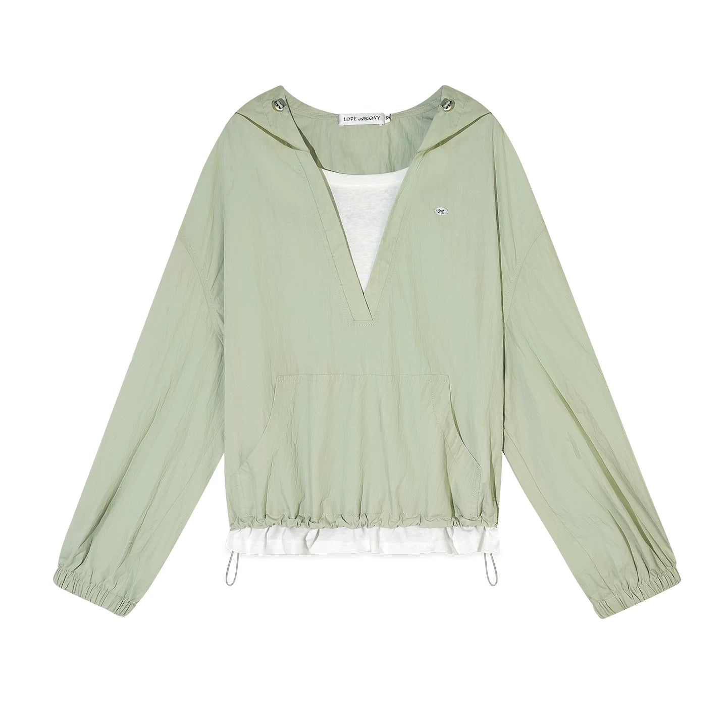 Hooded Drawstring Sun-Protective Jacket &amp; A-Line Skirt Set