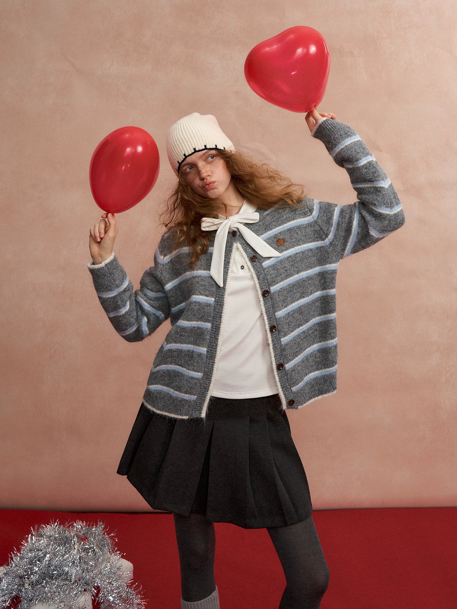 Retro Stripe Knit Cardigan