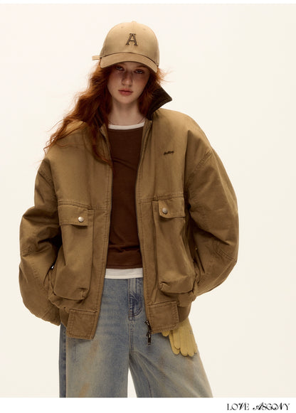 Asgony Retro Contrast Lettering Baseball Cap