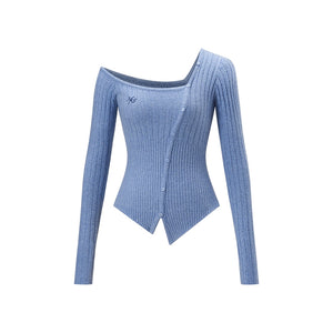 Iris Blue Knit Sweater / S