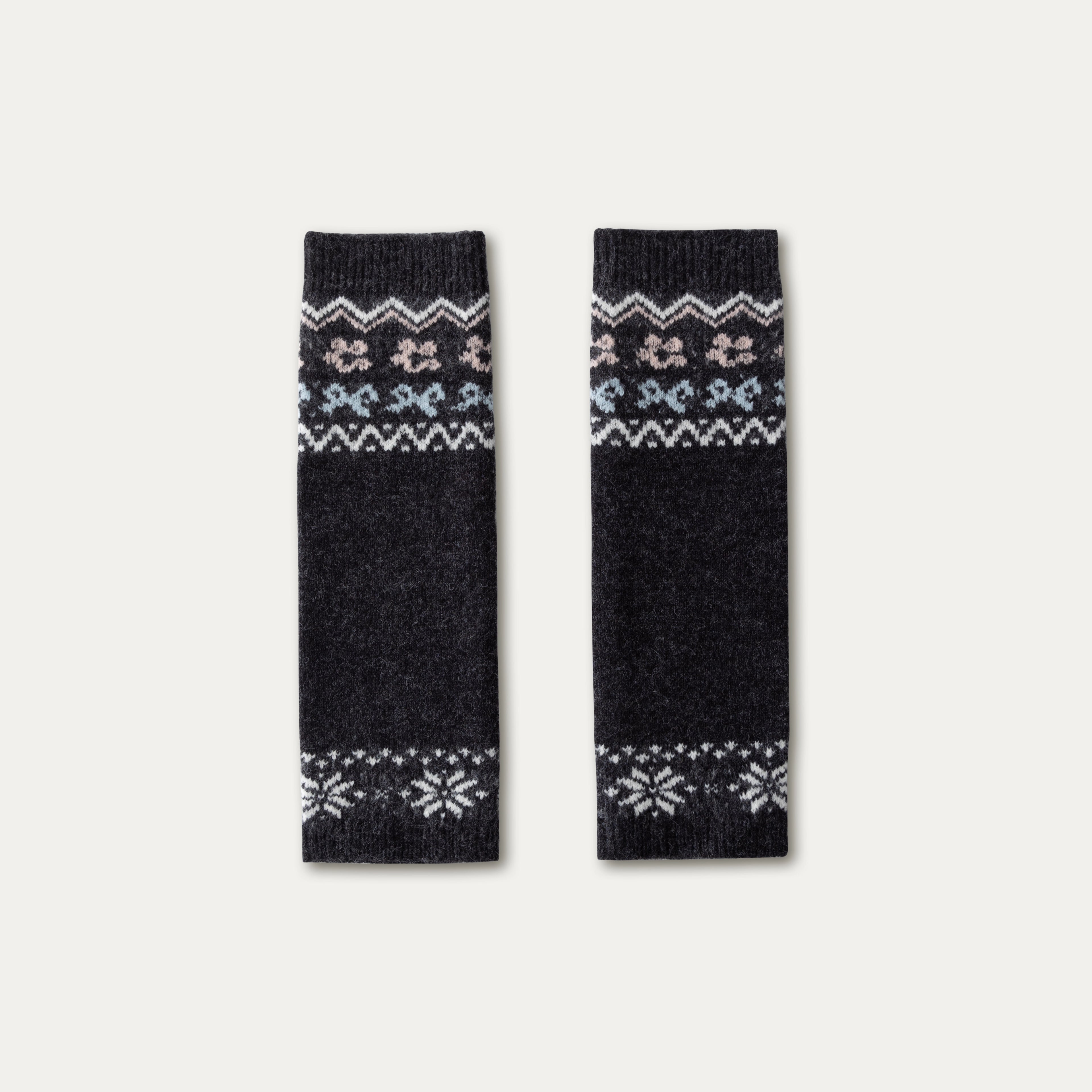 Fair Isle Knit Leg Warmers