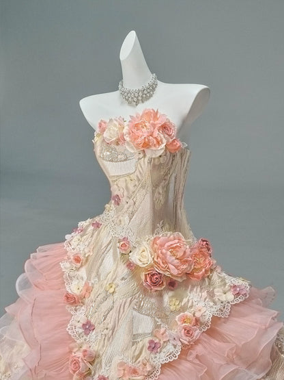 Floral Reverie “Bloom of Life” Layered Couture Gown