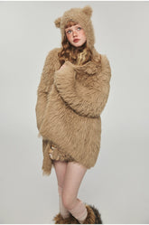 Mink Fur Coat with Tank Top Two-Piece Set - CHINASQUAD