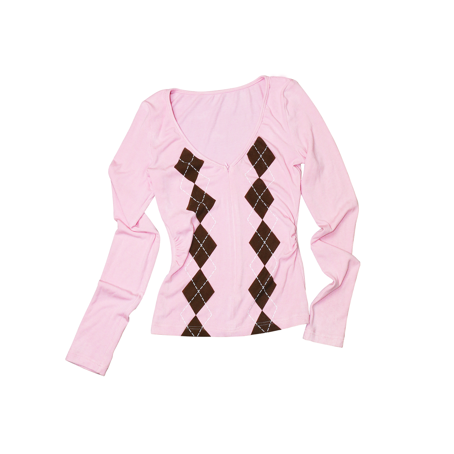 Deep V Modal Knit Top &amp; Skirt-Shorts Set