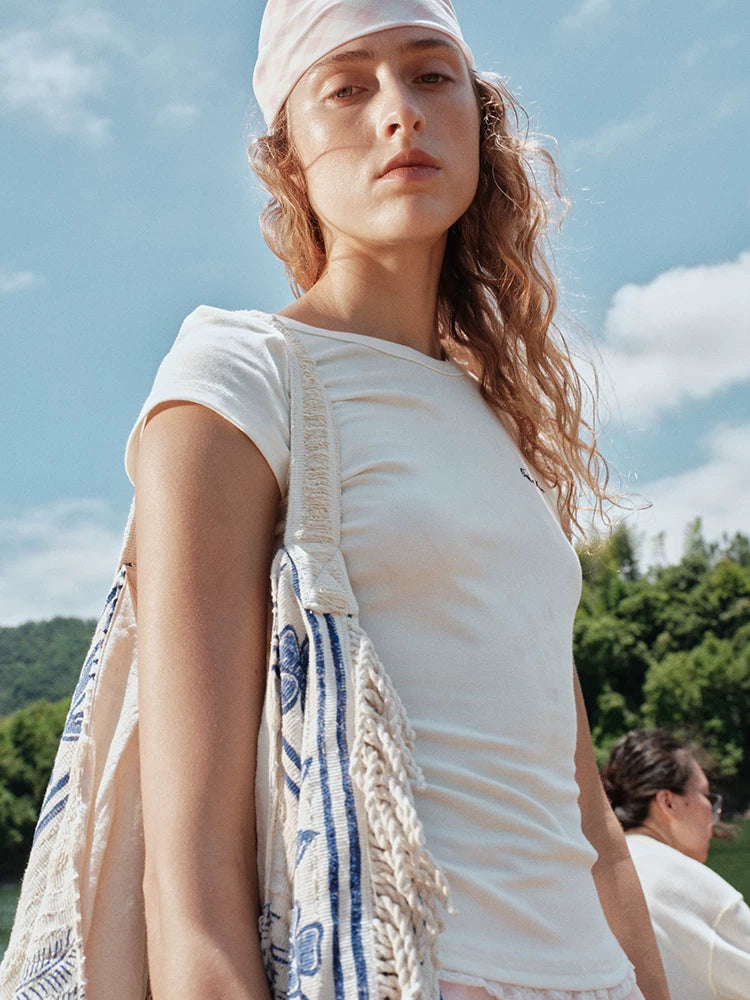 Lace-Soft Antibacterial Slim-Fit T-Shirt