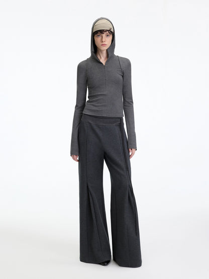 Antibacterial Lyocell Stretch Micro-Flare Pants
