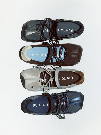 Embroidered Leather Mary Jane Ballet Flats