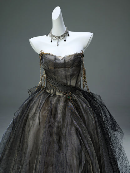 Arachnid Noir Couture Gown