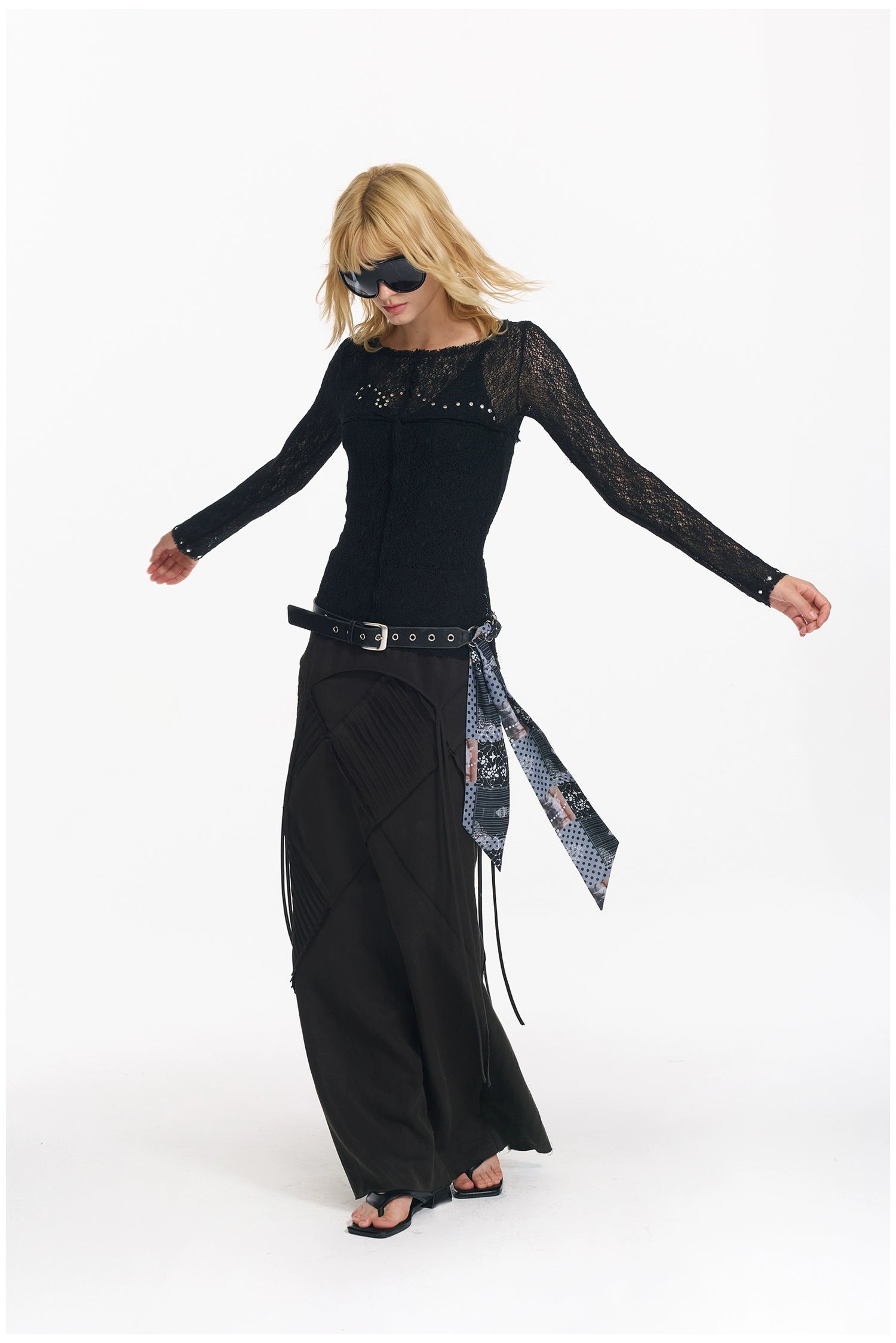 Retro Rivet Ring Punk Belt