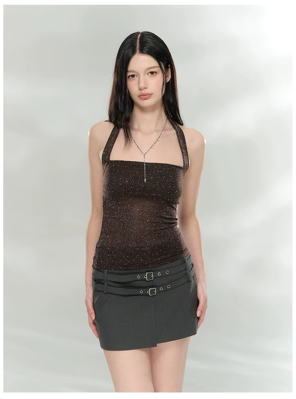 Sparkling Halter Bandeau Bustier