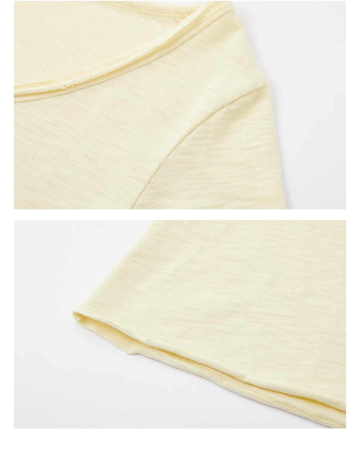 Slub Cotton Minimalist V-Neck Tee