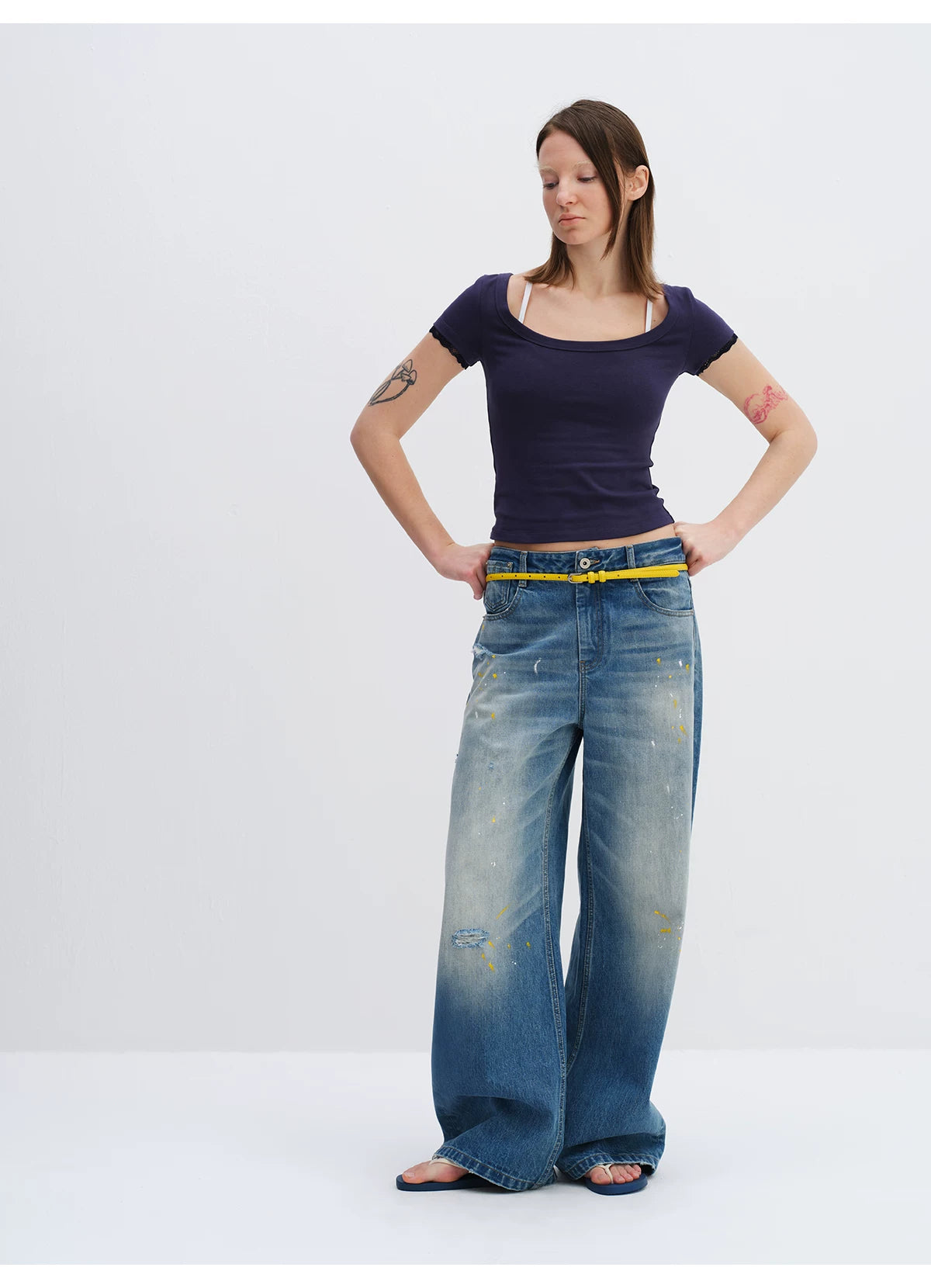 Star Print Racerback Sports Bra