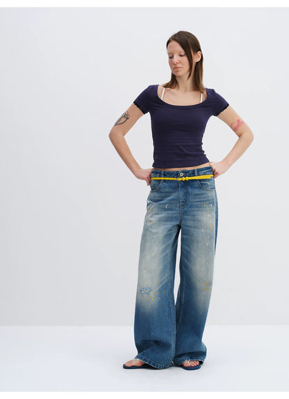 Star Print Racerback Sports Bra