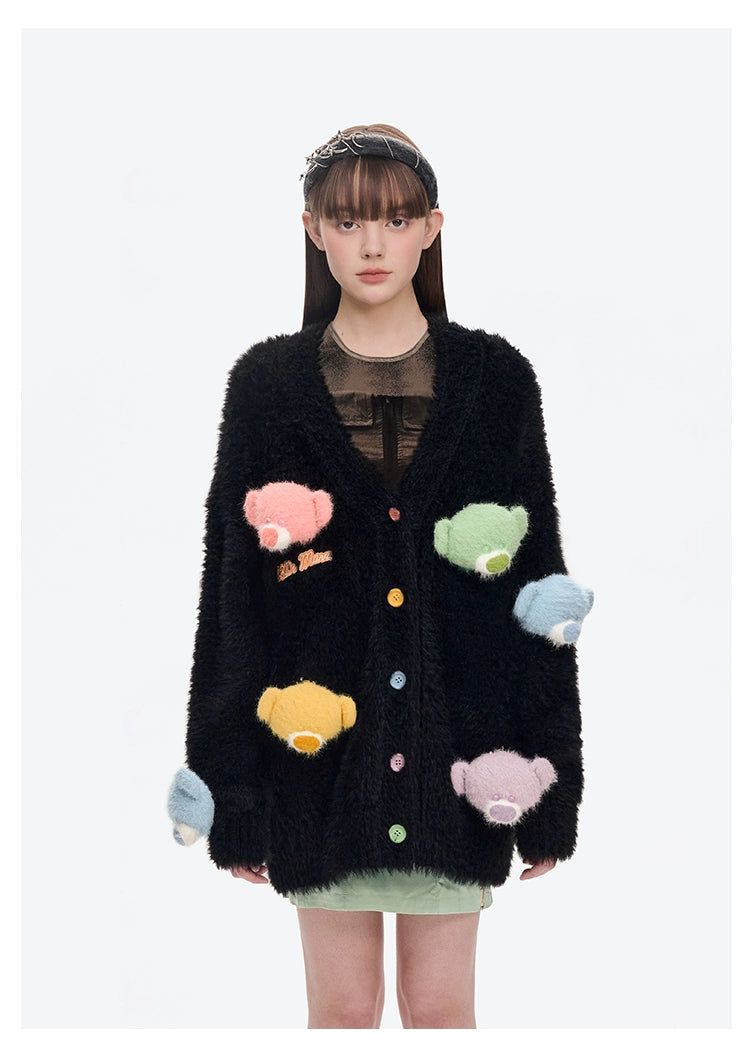 Doozoo Pastel Bear Cardigan