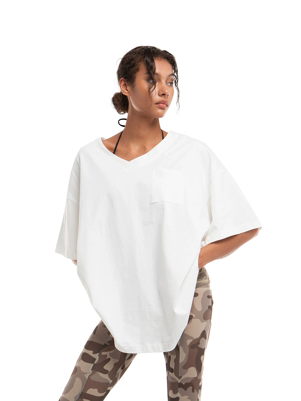 Oversized V-Neck Casual T-Shirt