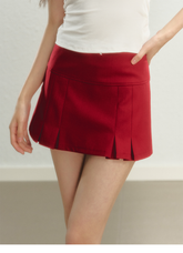 Red & Dark Gray Skort - CHINASQUAD