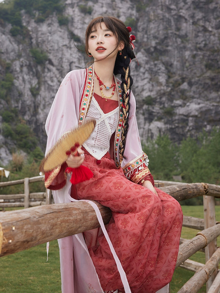 &quot;逍遥弦歌&quot; Modern-style Hanfu Set