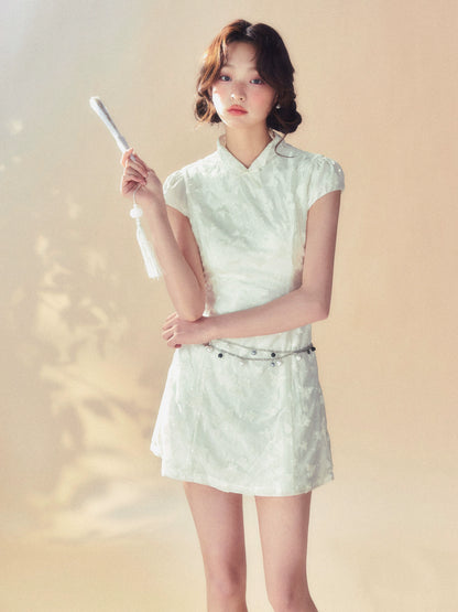 White Cheongsam Dress - CHINASQUAD