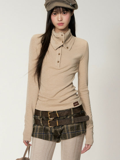 High Neck Slim-Fit Ribbed Knitwear