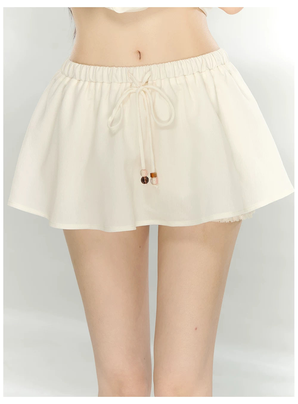 Elegant Lace-Trim V-Neck Cami &amp; Flowing Skort Set