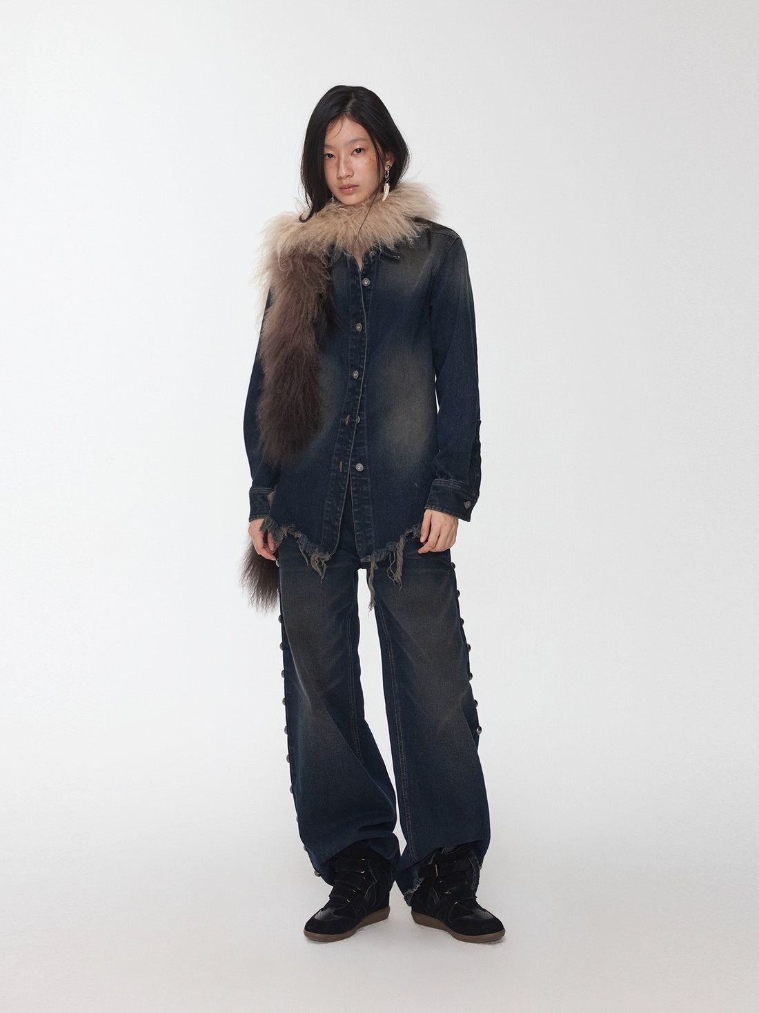 Riveted Vintage Washed Straight-Leg Jeans