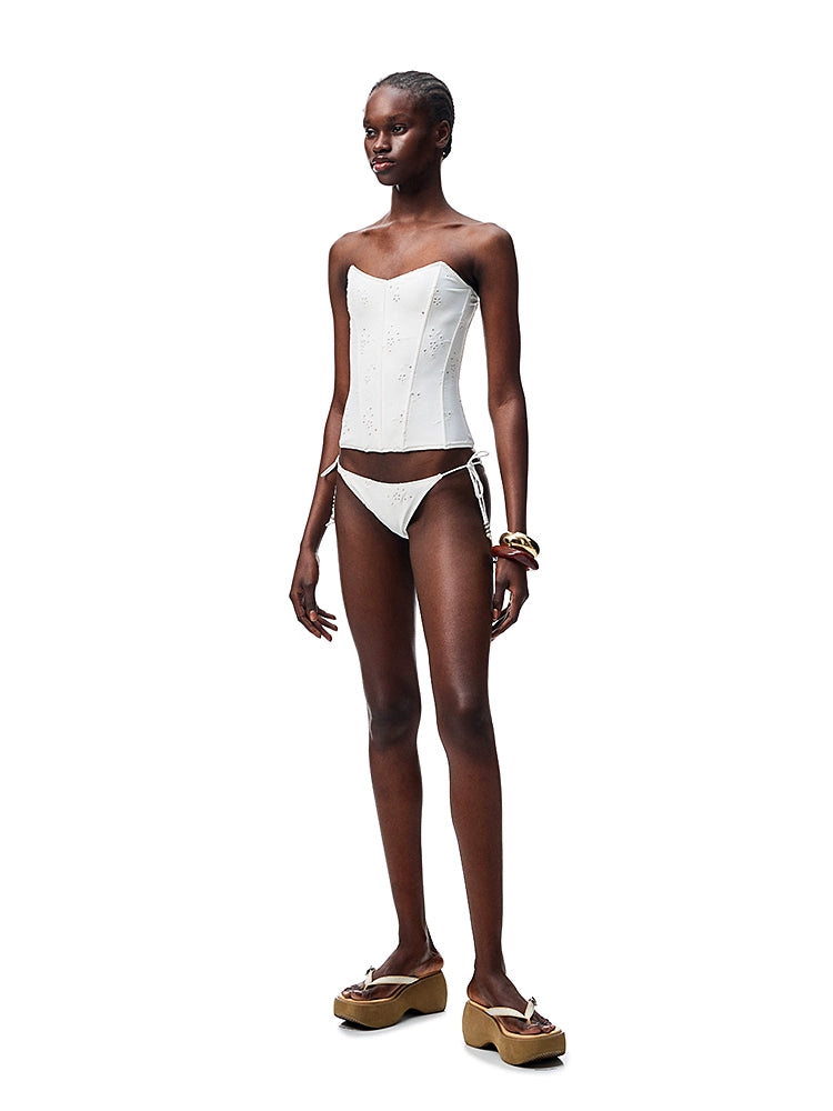Jacquard Fishbone Strapless Sexy Swimsuit - CHINASQUAD