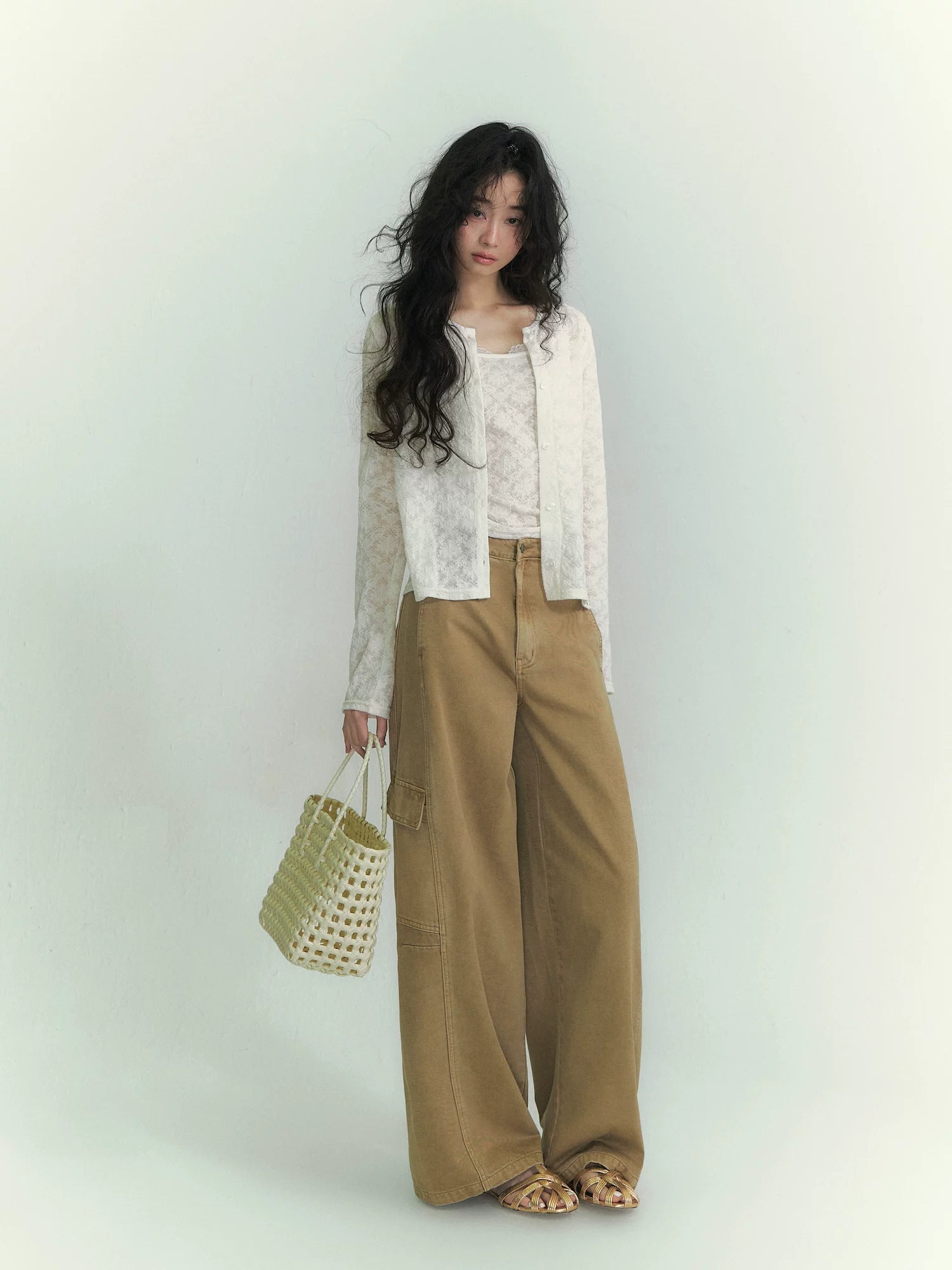 Relaxed Stripe Layered Cardigan Set