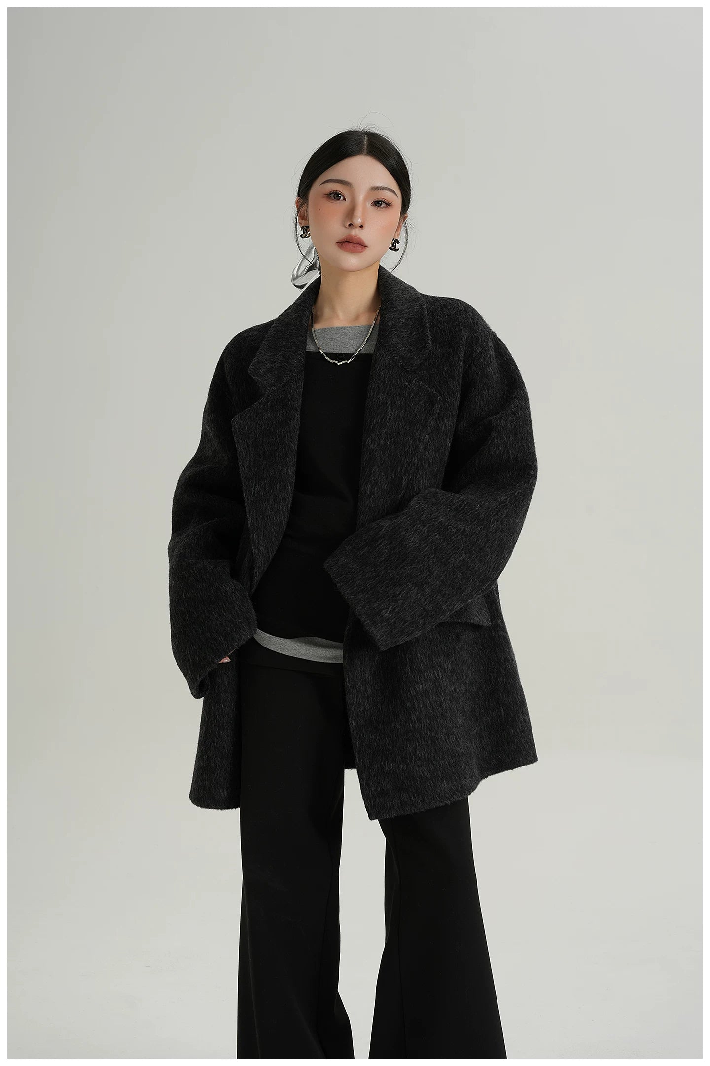 Relaxed-Fit Mid-Length Wool Blazer