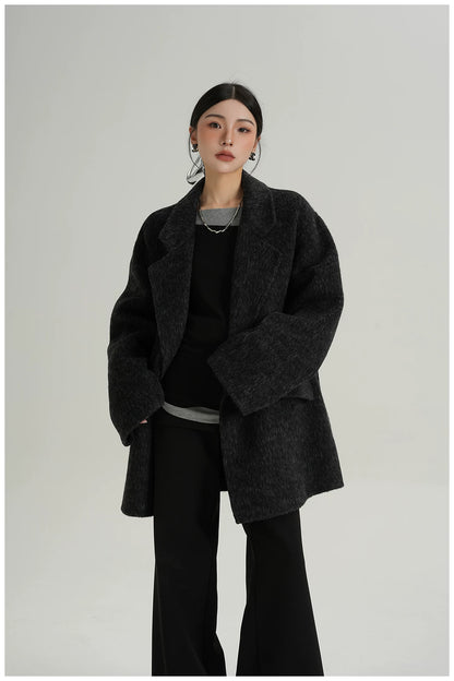 Relaxed-Fit Mid-Length Wool Blazer