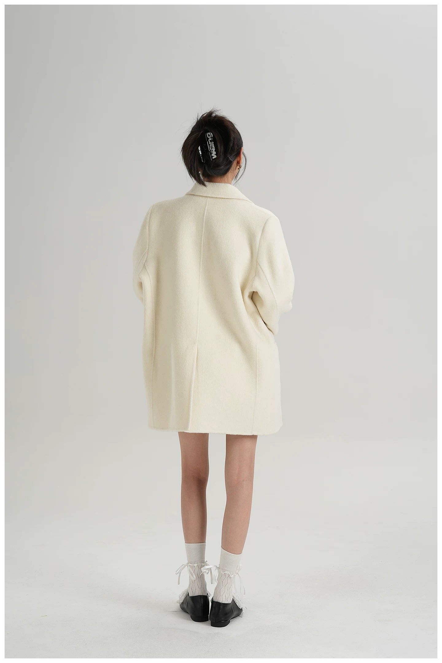 Mid-Length Double-Faced Wool Blazer