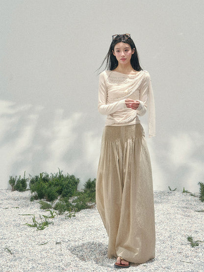 She Kissed Frost Rhinestone Sheer Top