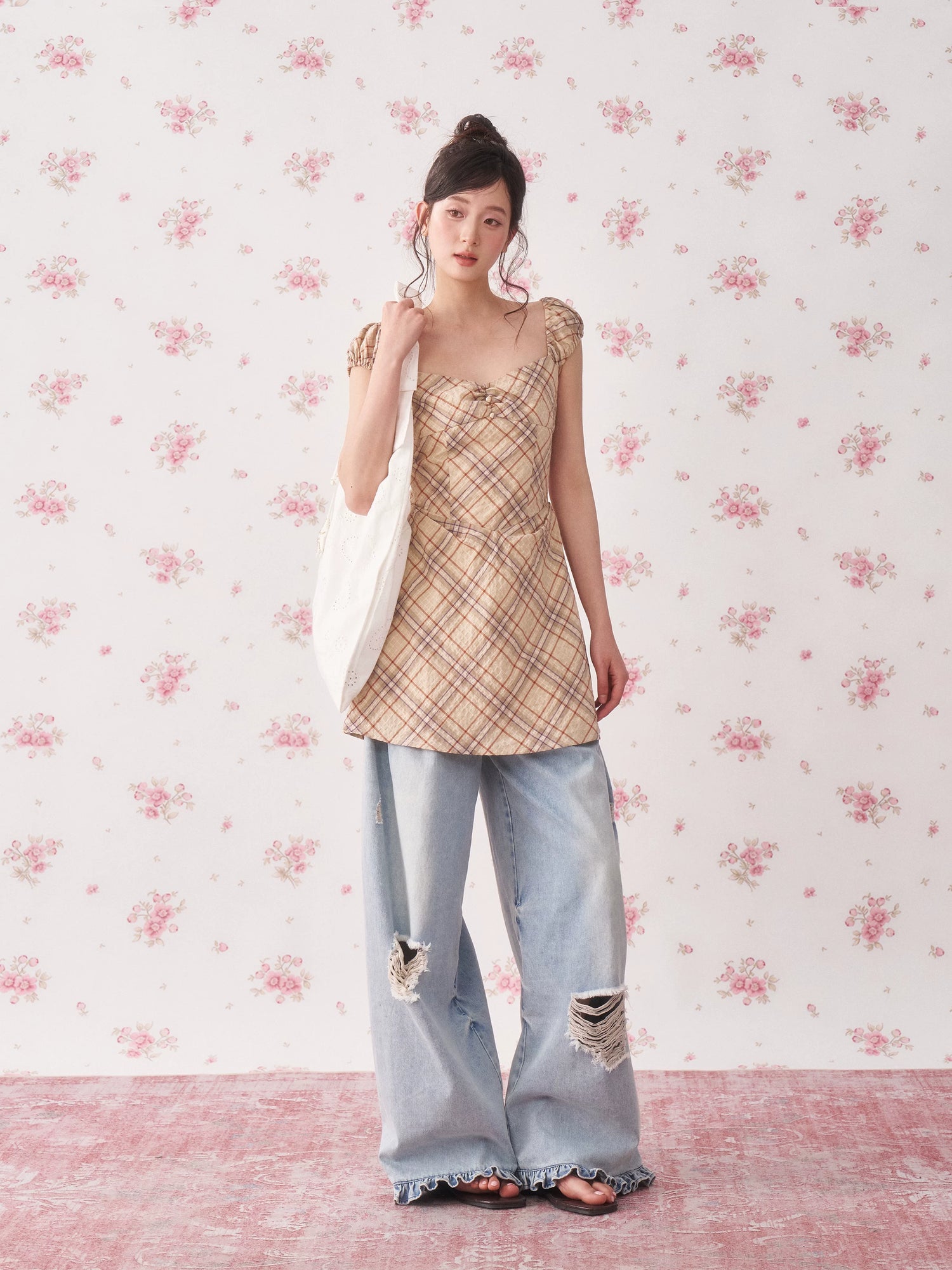 Vintage Plaid A-Line Mini Dress