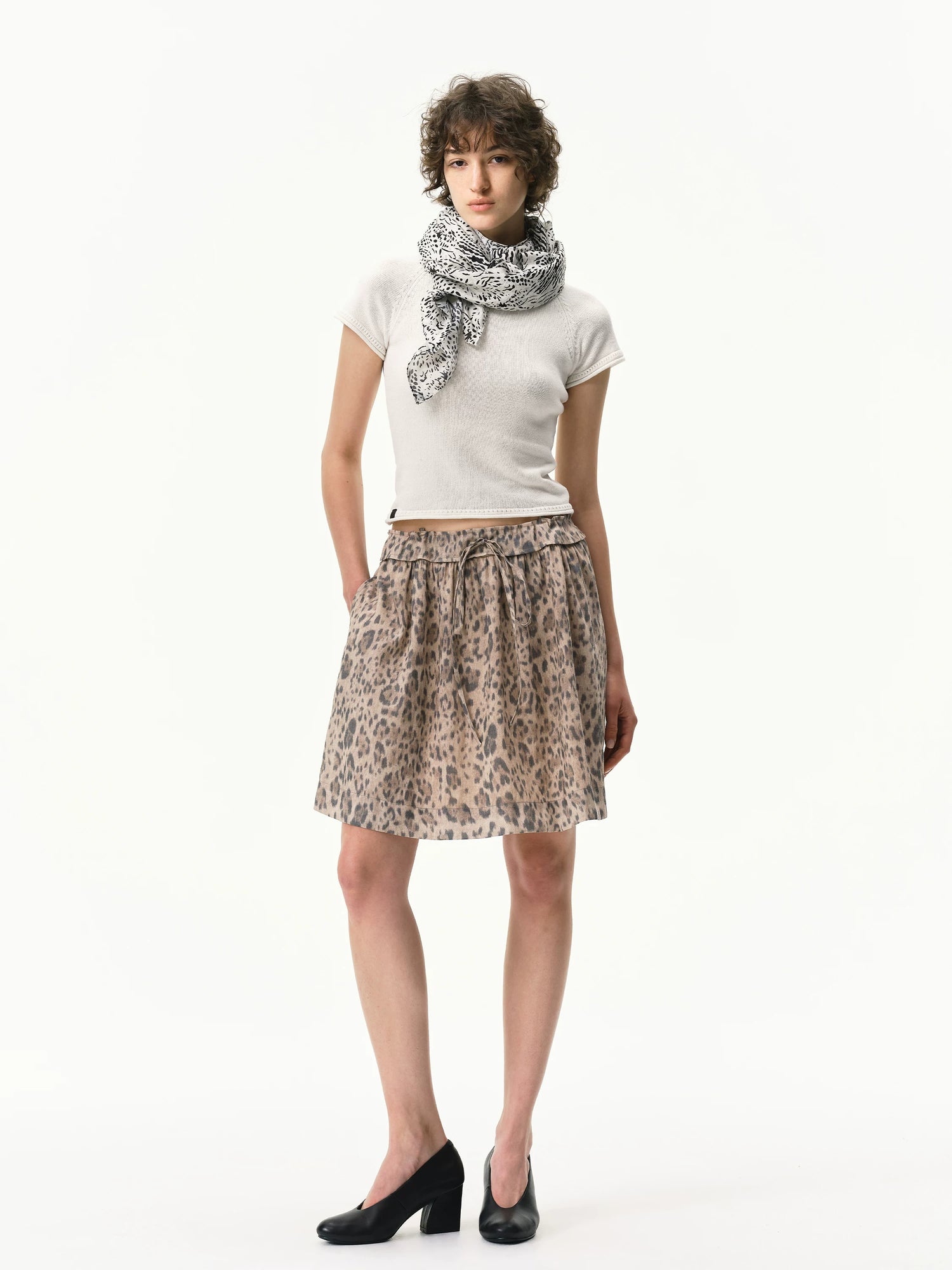 Lyocell Textured Zebra Leopard Print Scarf