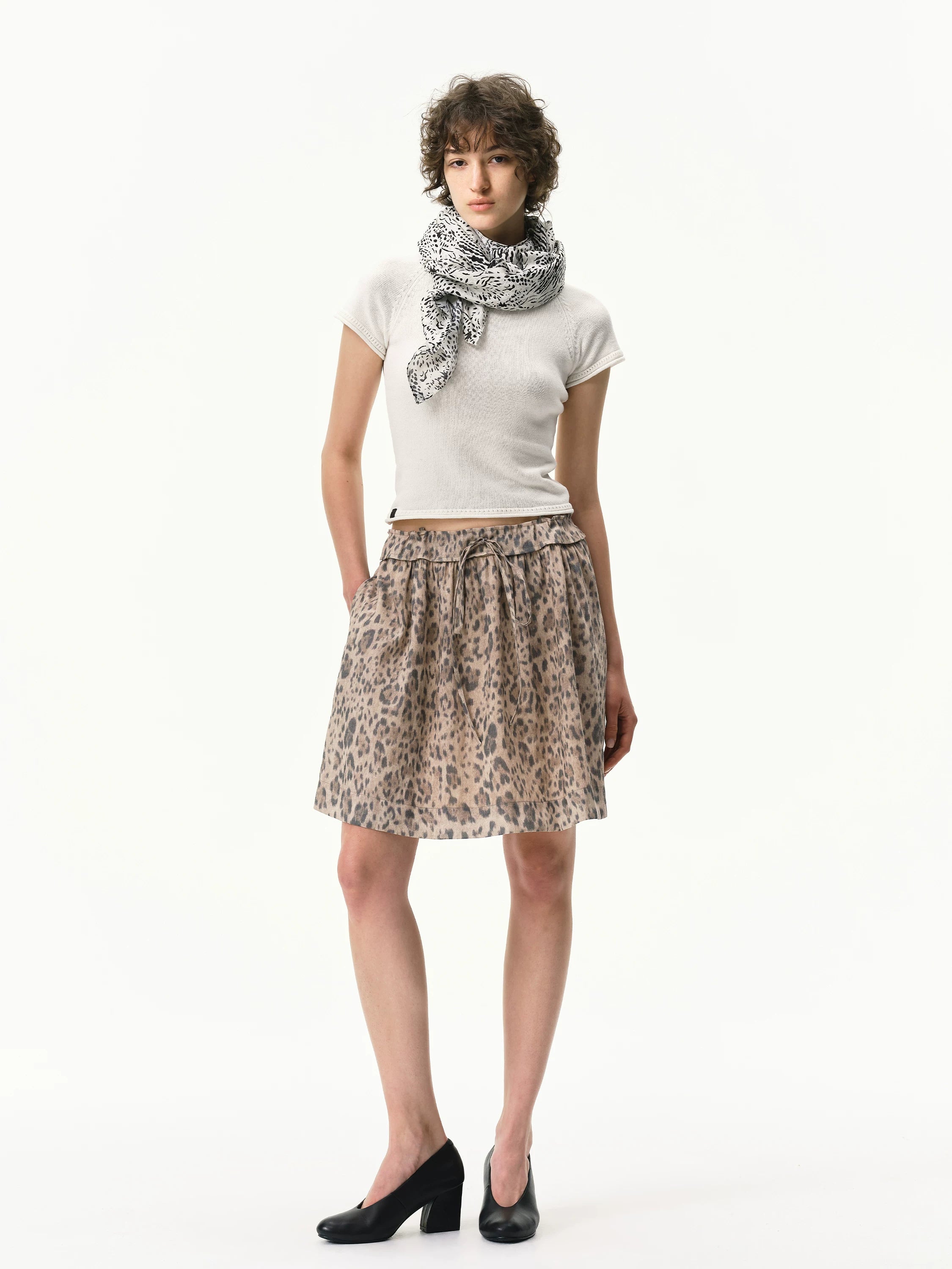 Lyocell Textured Zebra Leopard Print Scarf