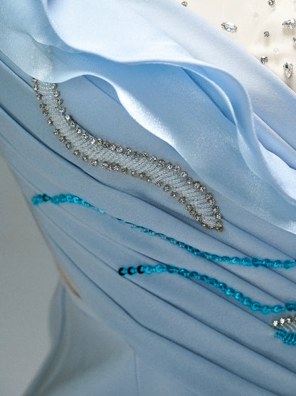 Celestial Meridian Sculpted Couture Gown