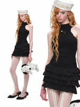 Snoopy Lace Patch Tiered Tank Dress 1Jinn Studio