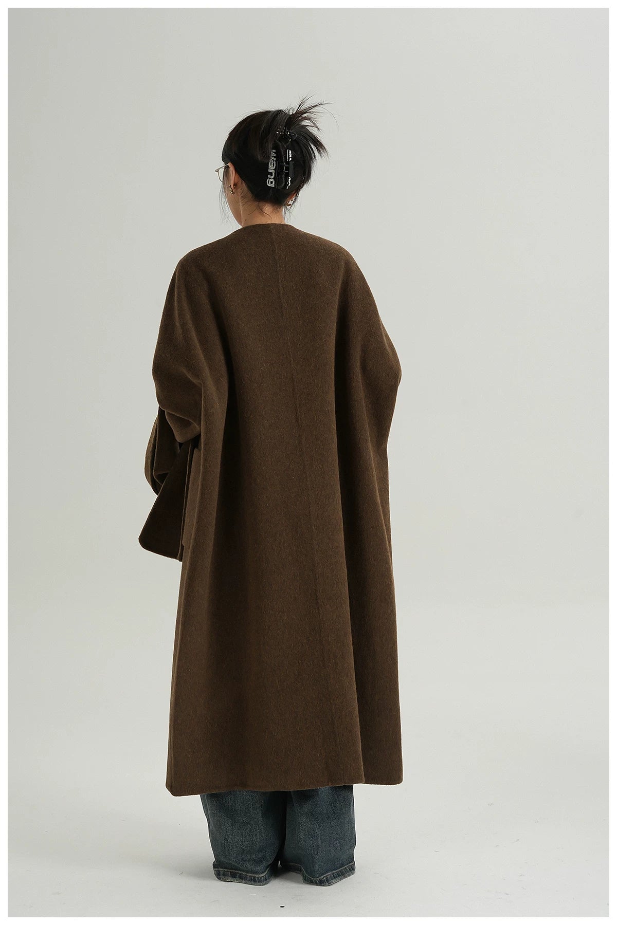 Oversized Double-Faced Wool Long Coat