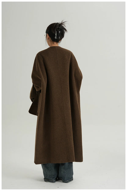Oversized Double-Faced Wool Long Coat