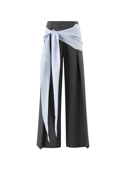 Contrast-Bandeau Tailored Two-Piece Set
