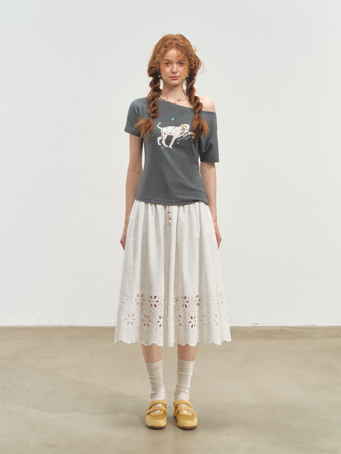 Dalmatian Print Short Sleeve T-Shirt - CHINASQUAD