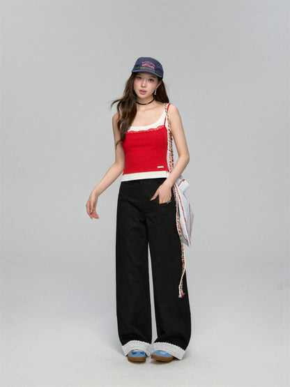 Lace-Trim Layered Camisole