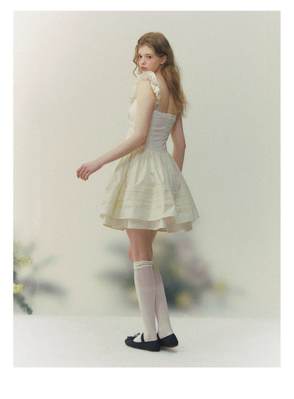 Seine Girl Ruffle Sleeve Dress