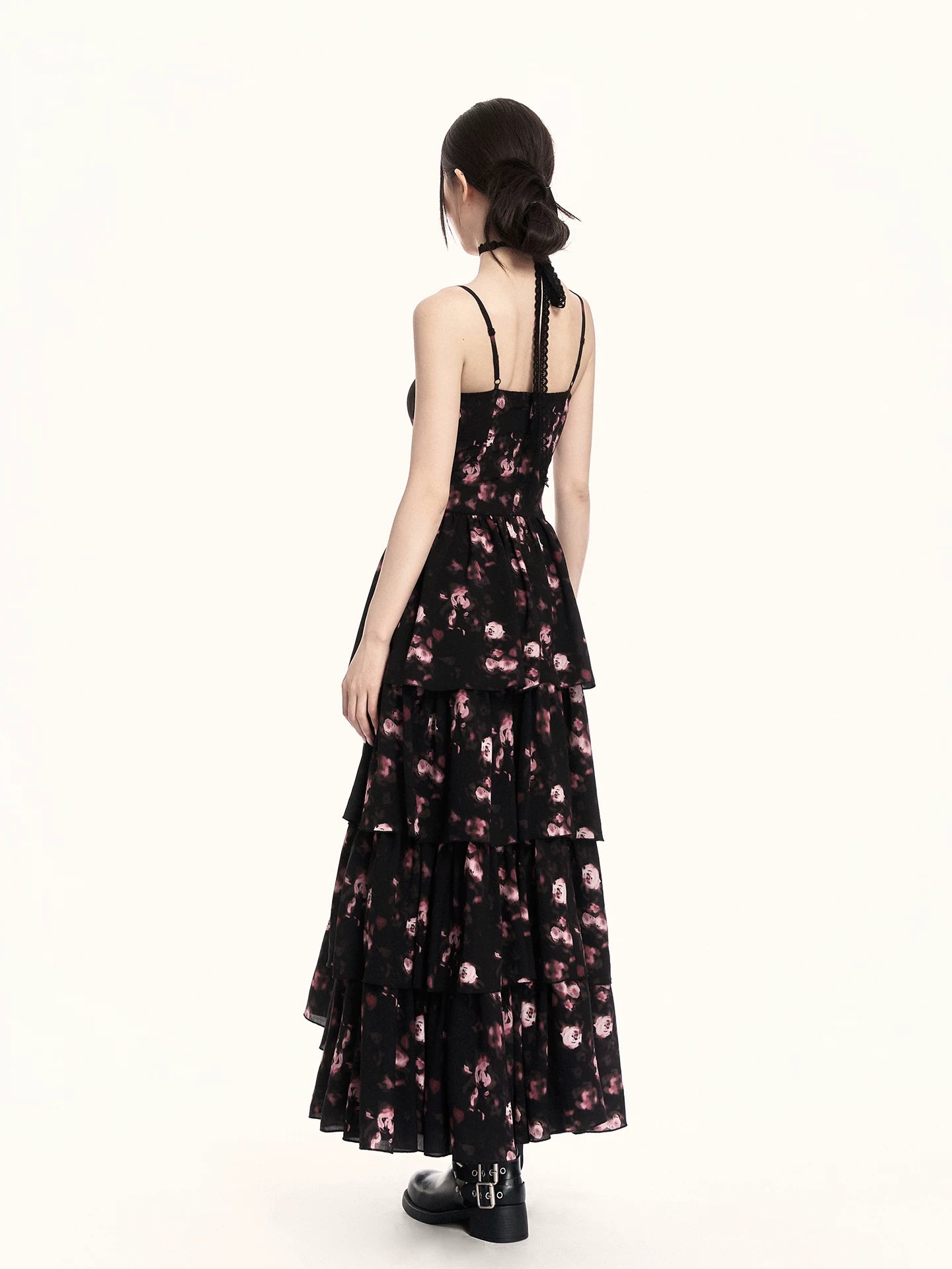 Romantic Floral Tiered Maxi Dress